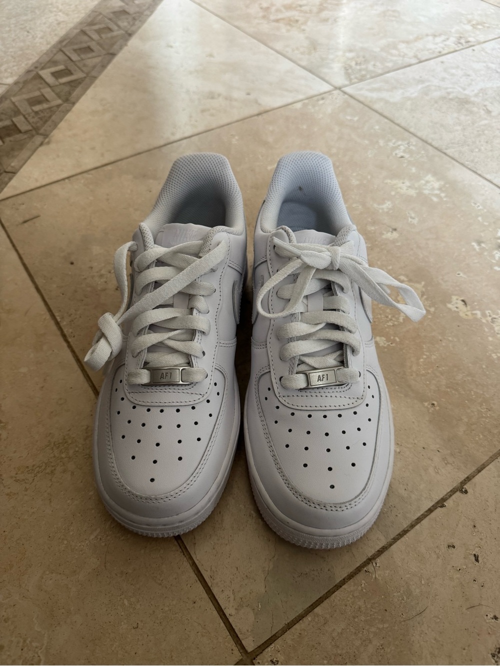 Nike All-White Athletic Sneakers - Classic Low-Top